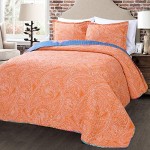 Lush Decor Boho Chic Reversible 3 Piece Quilt Bedding Set - Turquoise/Navy - King